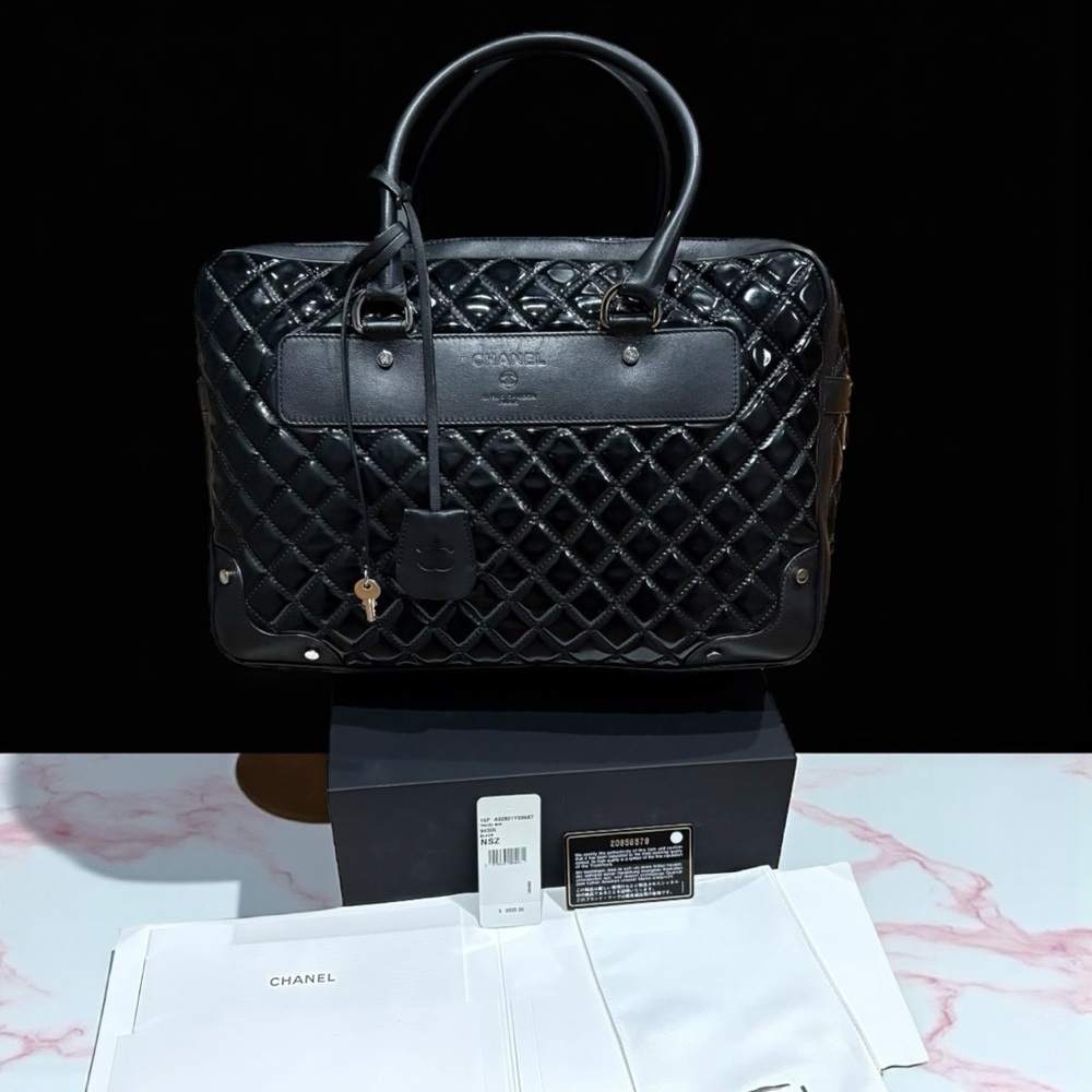 CHANEL Black Viaggio Travel Bag & Orig Dust Bag - Picture 2 of 11